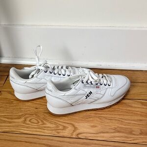 Reebok Classic White Lace-Up Sneakers